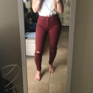 Fashion Nova stretchy Brick colored Jeans