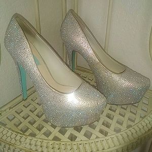 Betsey Johnson rhinestone heels