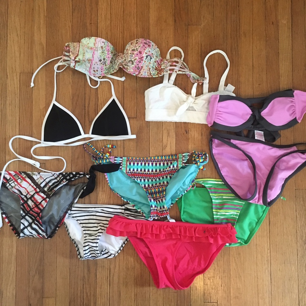Various mismatched swimsuits