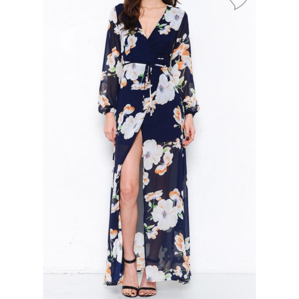 Brand New L'Atiste Navy Floral Maxi Dress