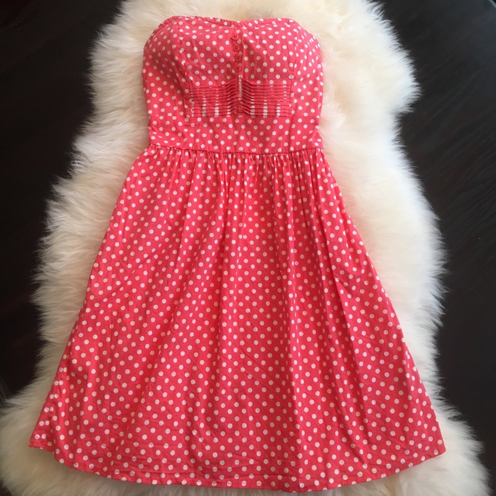 Peach polka dot sundress