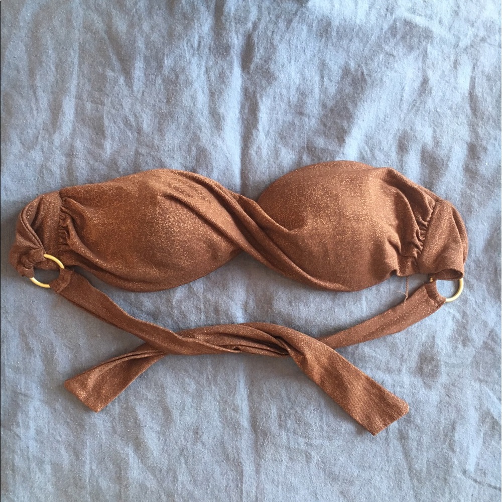 Vitamin A Strapless Bronze bikini top