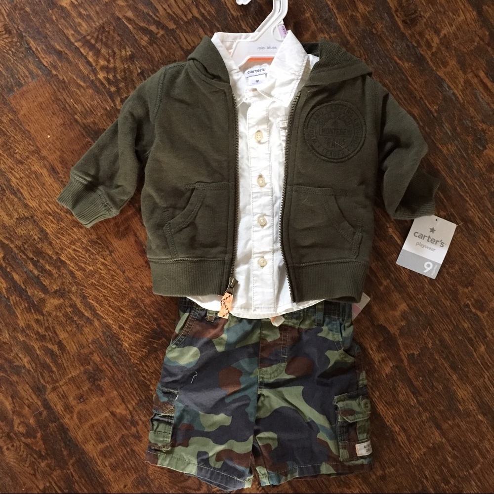 NWT Carter's 9 Month Boy Army Outfit