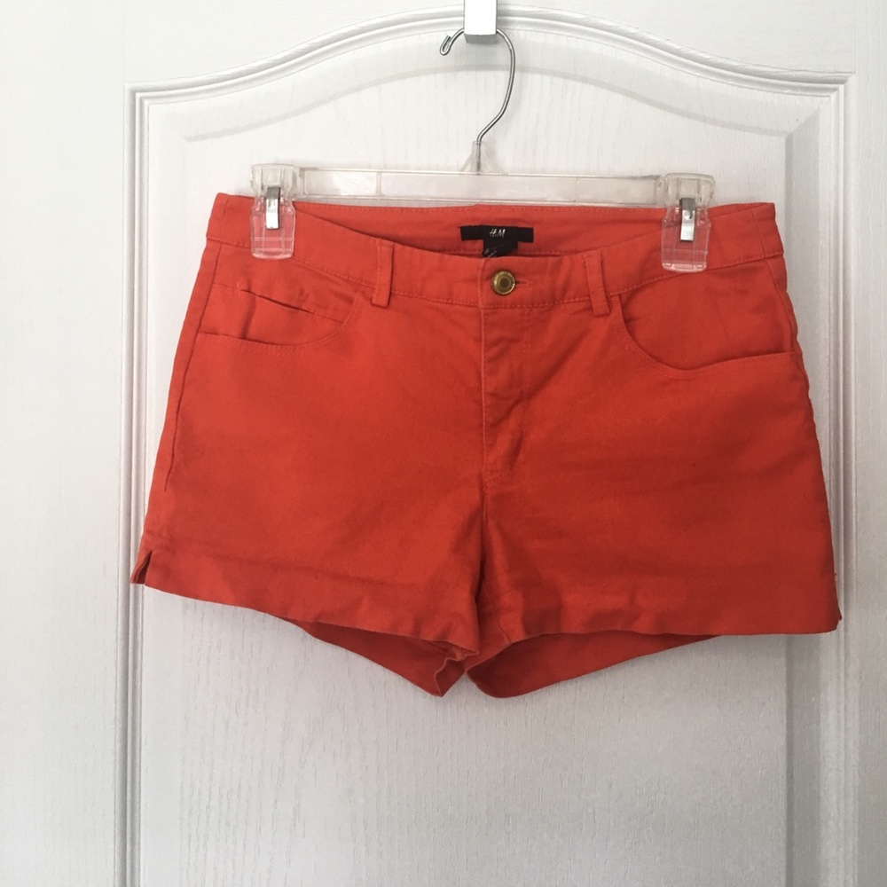 orange high waisted short
