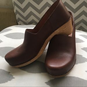 Dansko clogs brown leather size 38