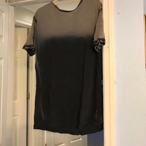 Gray and black t shirt