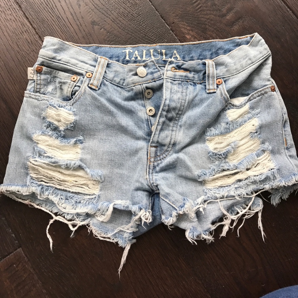 Talula distressed denim shorts