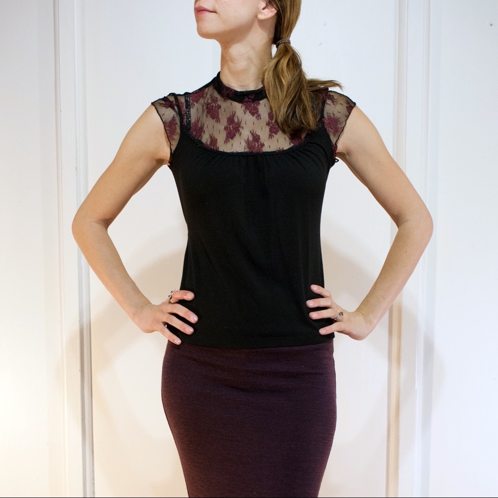 Forever 21 black/lace top (size L but fits S/M)