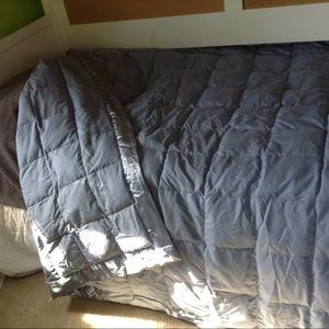 Feather down filled comforter