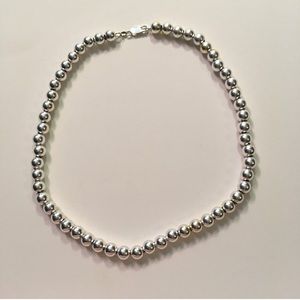 silver bead necklace