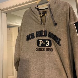 US pull over polo hoodie