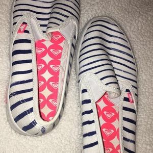 Stripped Roxy Shoes (white and blue)