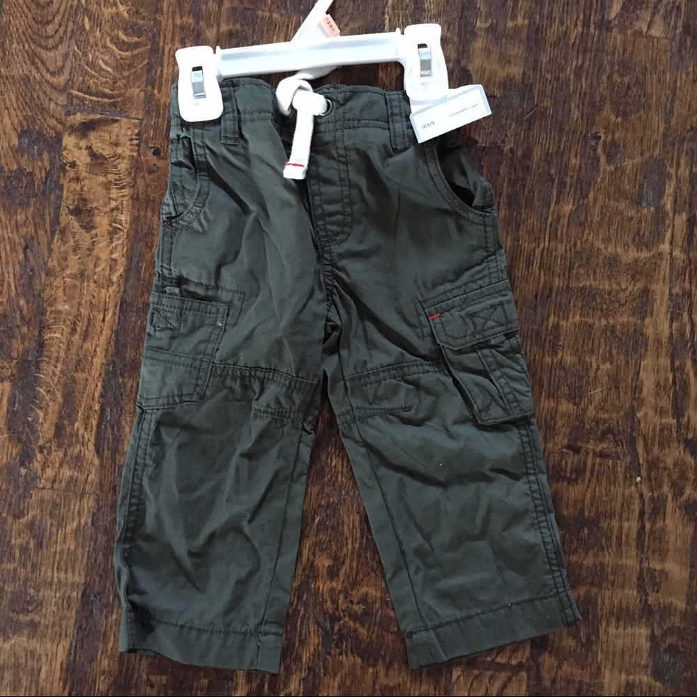 NWT Carter's 12 Month Boy Army Green Cargo Pants