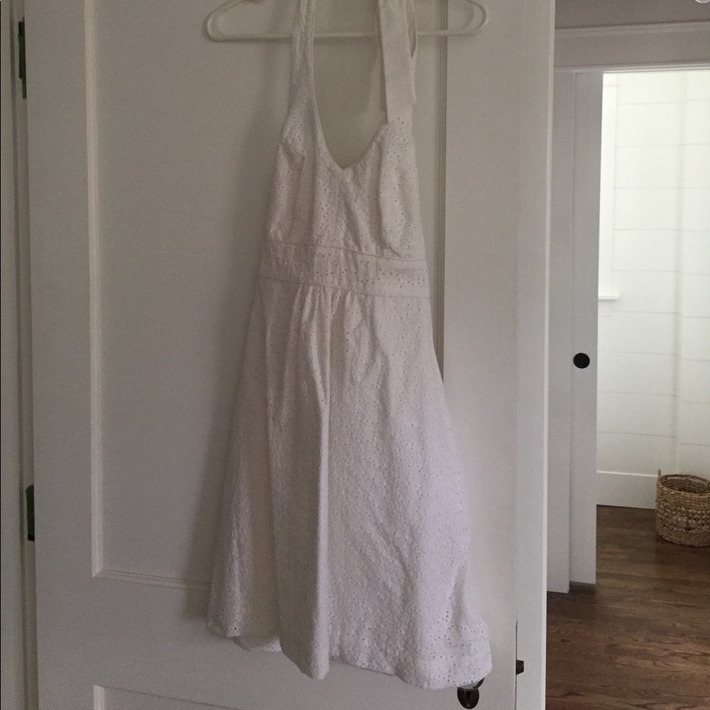 Lilly Pulitzer White Eyelet Halter Dress