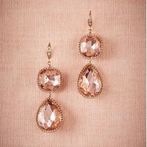 BHLDN Lille Drop Earrings, Blush/ Rose Gold