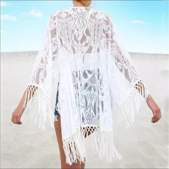 🔥HoT SALE fringe tassel lace cover up cardigan - Picture 3 of 4
