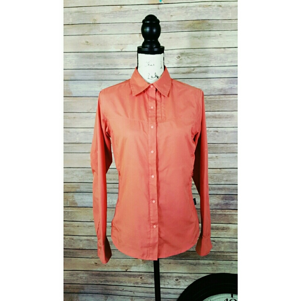 Patagonia orange long sleeve top size 6