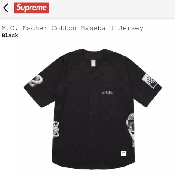 Supreme mc escher baseball jersey Clearance