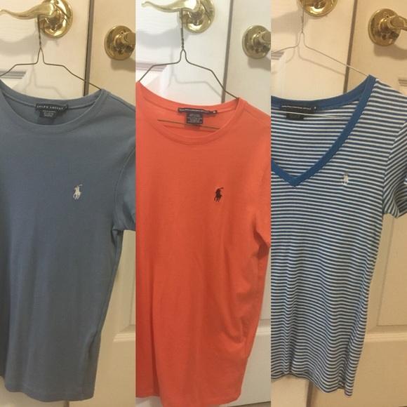 3 Ralph Lauren Women's Shirts Size Medium - Picture 1 of 4