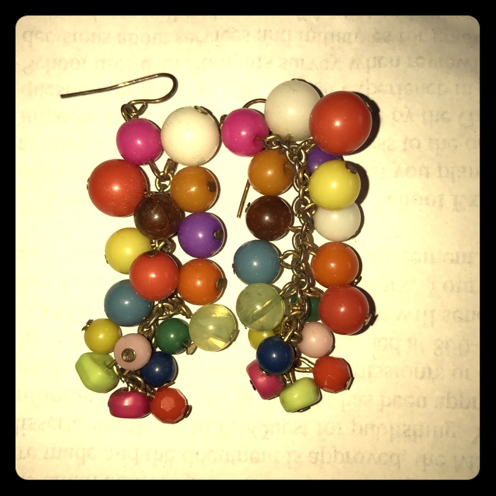 Colorful bead earrings