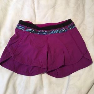 Ivivva athletic shorts in purple with black waist