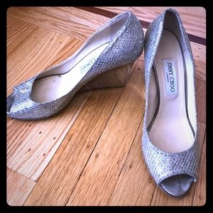 Sliver Jimmy Choo Wedge