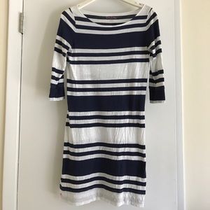 XS Lilly Pulitzer Navy/White Boatneck Tshirt Dress