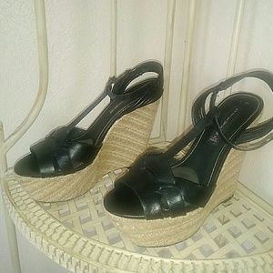 Steven by Steve Madden Black Wedges