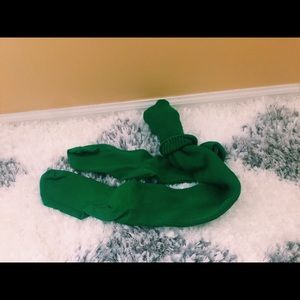 Green thigh high socks