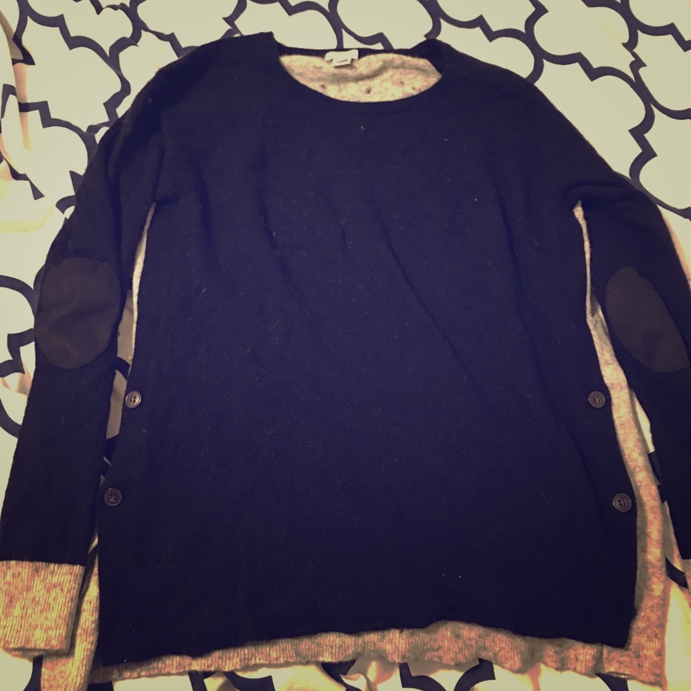 J Crew Wool Sweater Elbow Patches