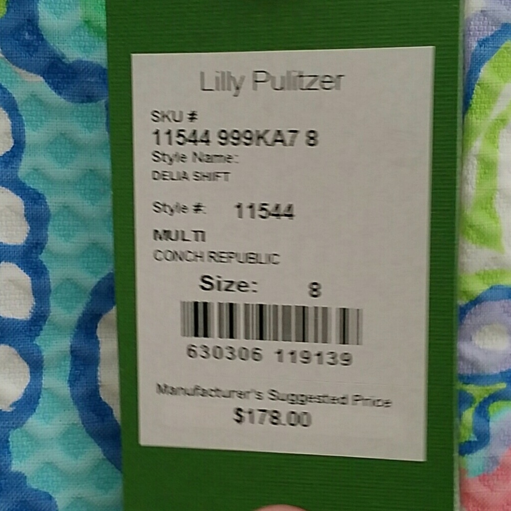 SOLD Lilly Pulitzer Conch Republic Shift Dress 8 - Picture 4 of 8