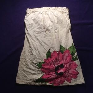 Floral tube top