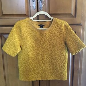 H&M quilted crop sweatshirt
