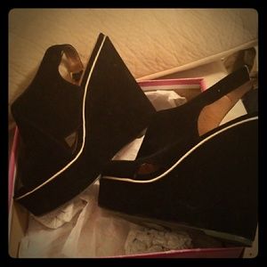 Black Velvet Platform Shoes