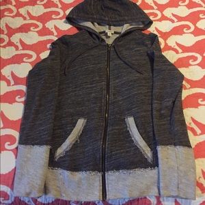 Light Heather Grey Zip Up Hoodie