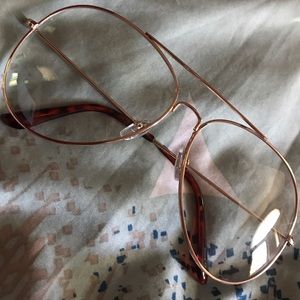 Clear framed glasses
