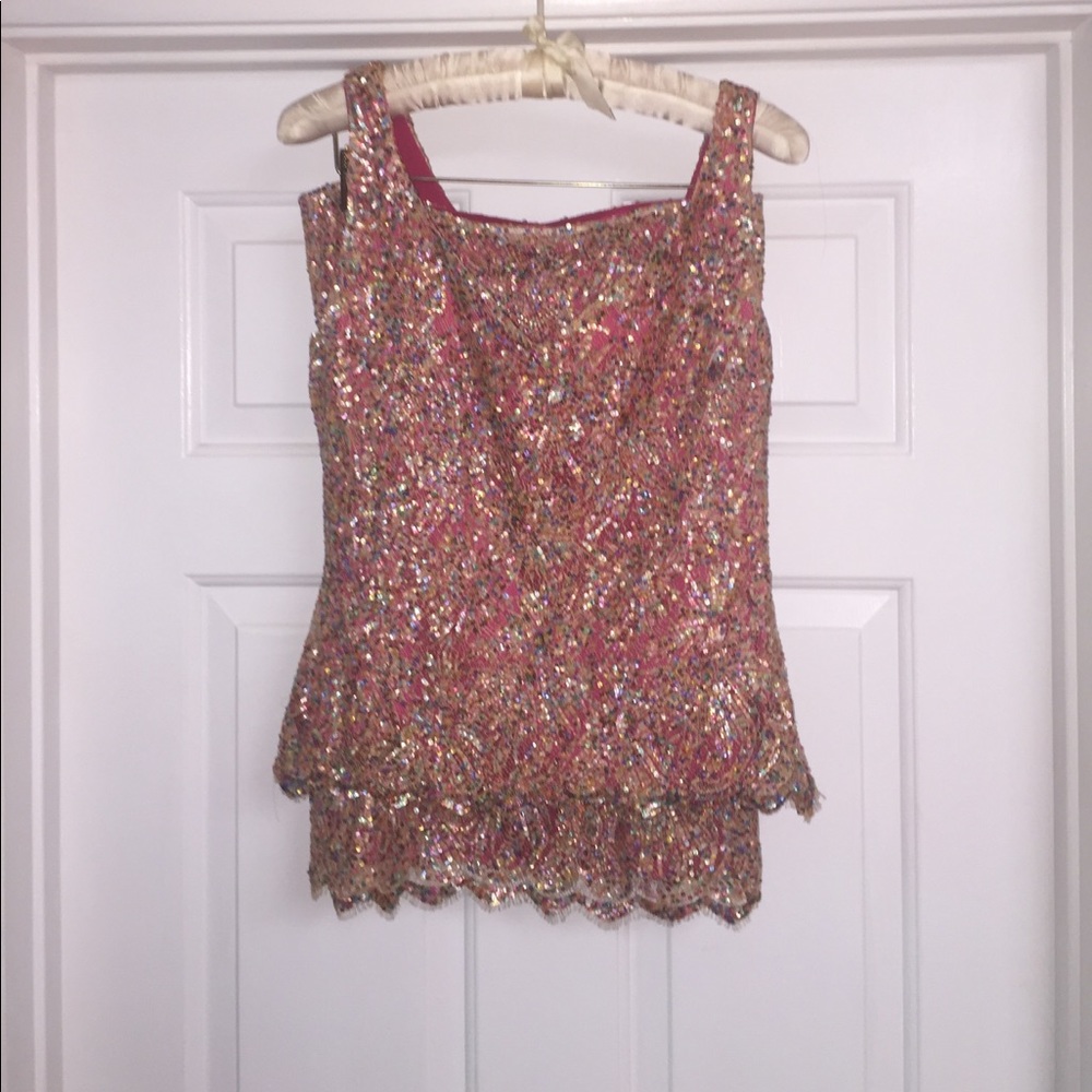 Sequin two piece skirt and tank top