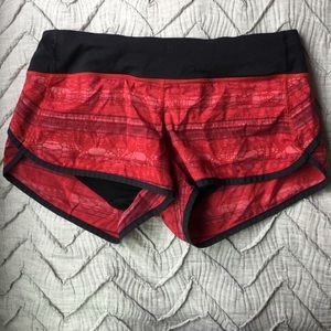 Red lululemon shorts