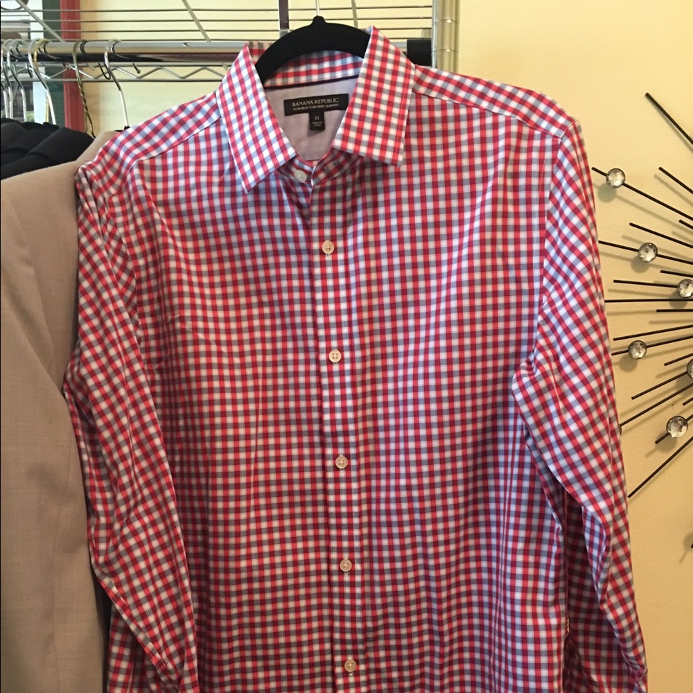 Banana Republic, medium, non iron slim fit