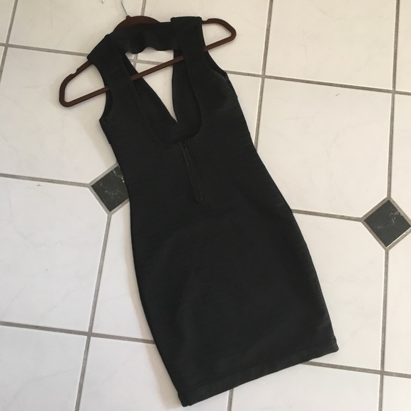 Black V neck Dress with Rhinestones! - Picture 2 of 6