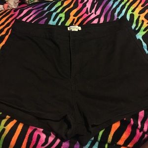 black shorts