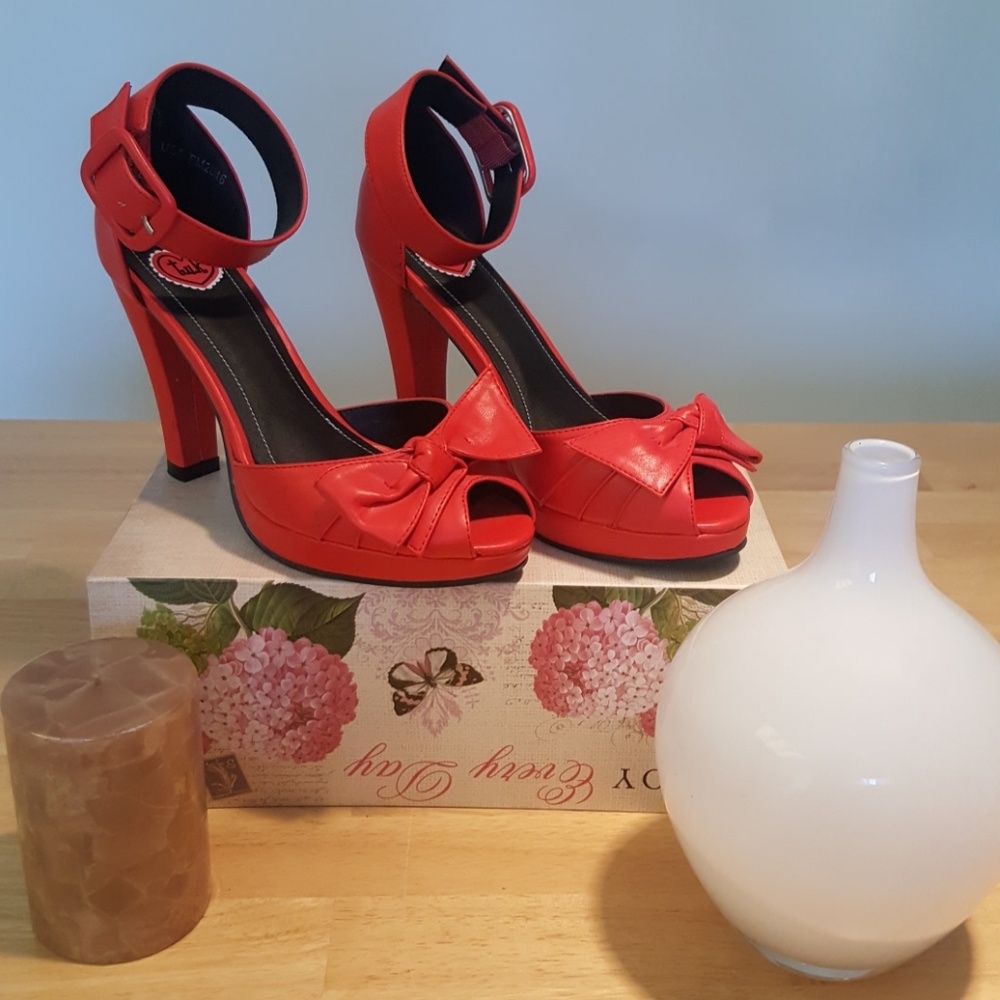 Red Rockabilly Heels