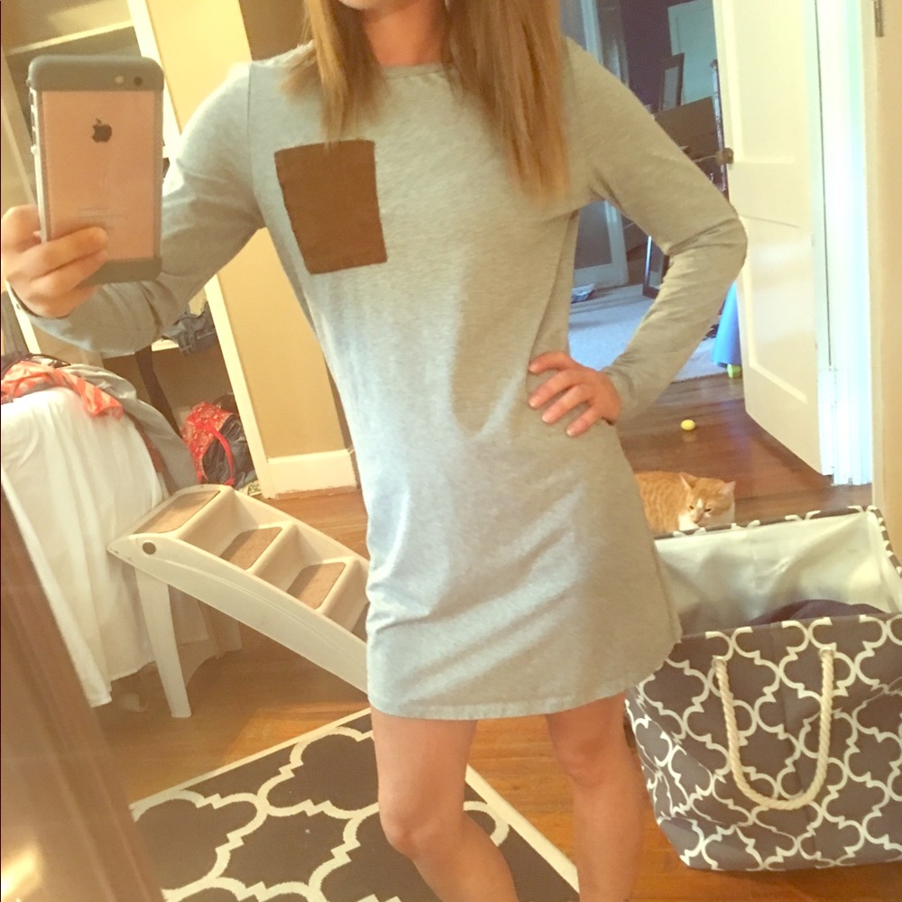 Gray T shirt dress!