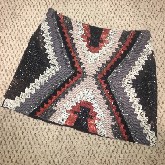 Zara Dresses & Skirts - ZARA beaded mini skirt