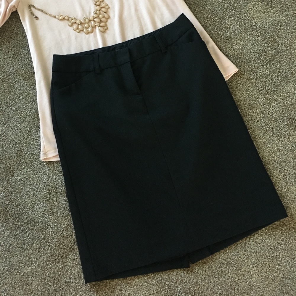 Express Editor Black Pencil Skirt