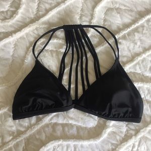 Strappy black bikini top