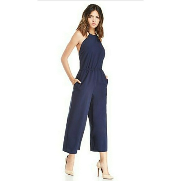 navy halter jumpsuit