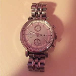 Sterling silver Fossil watch