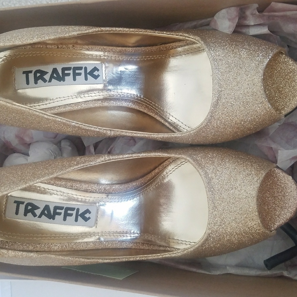Sparkly Gold Heels