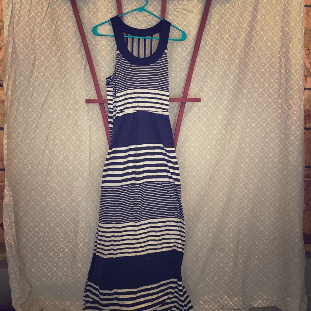 Black and white maxi dress